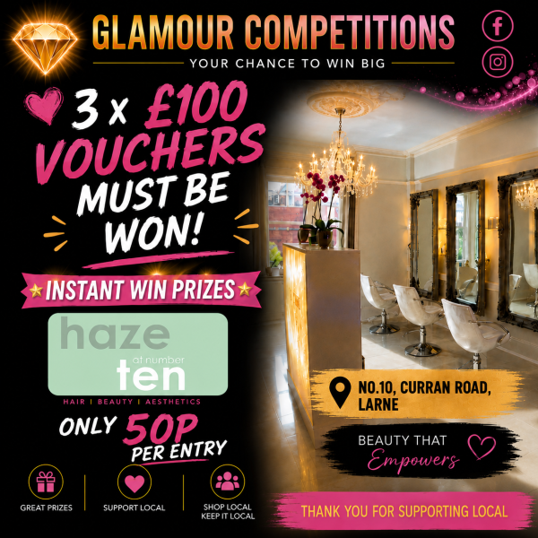 haze at number 10    3 x £100 Vouchers Must Be Won! Instant Wins Competition!